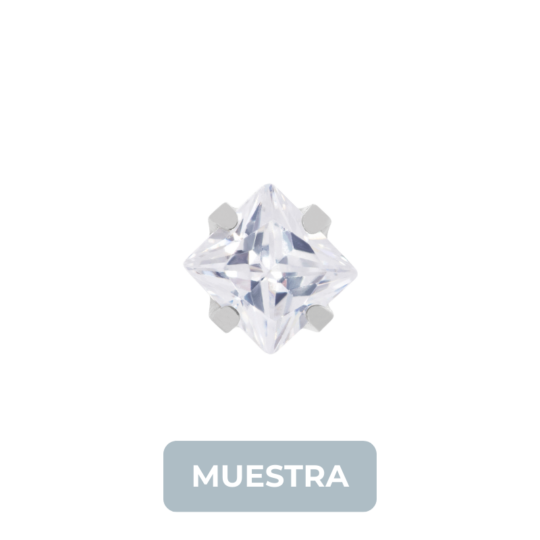 MUESTRA: 112C Zircón Cuadrado Dentado 3mm STS