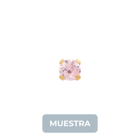 MUESTRA: 1153C Mini Zircón Dentado Rosa 2mm GP 24kt