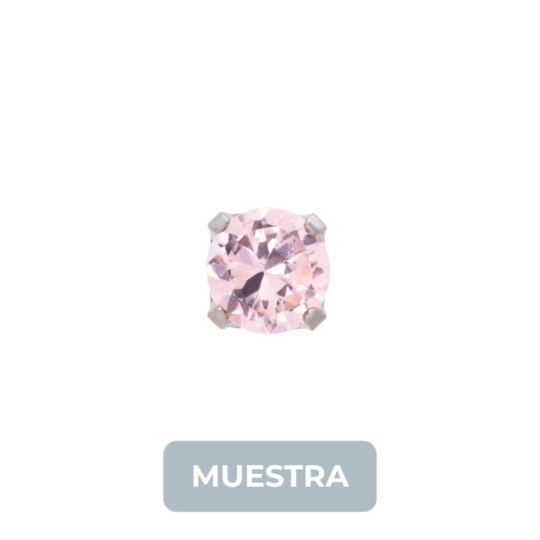 MUESTRA: 39K-1 Zircón Rosa 3mm STS