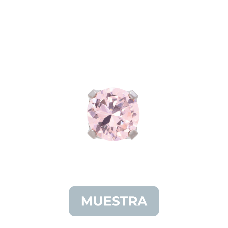 MUESTRA: 39K-1 Zircón Rosa 3mm STS