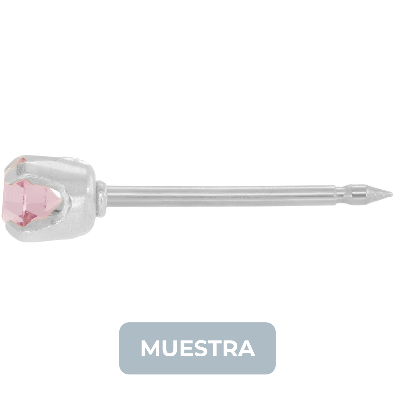 MUESTRA: 39K-1 Zircón Rosa 3mm STS - Imagen 2