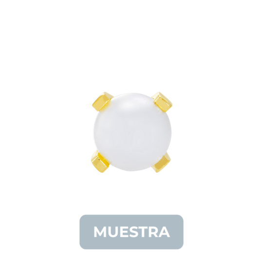 MUESTRA: 40C Perla Dentada 4mm GP 24kt