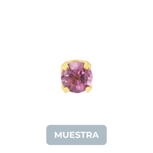 MUESTRA: 82C Amatista Dentada FEBRERO 3mm GP 24kt