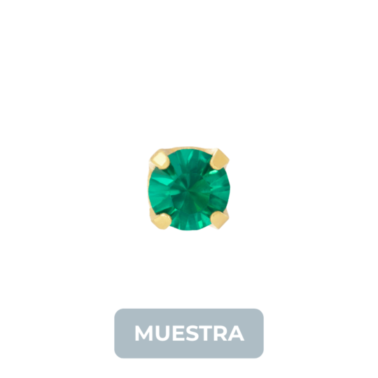 MUESTRA: 85C Esmeralda Dentada MAYO 3mm GP 24kt