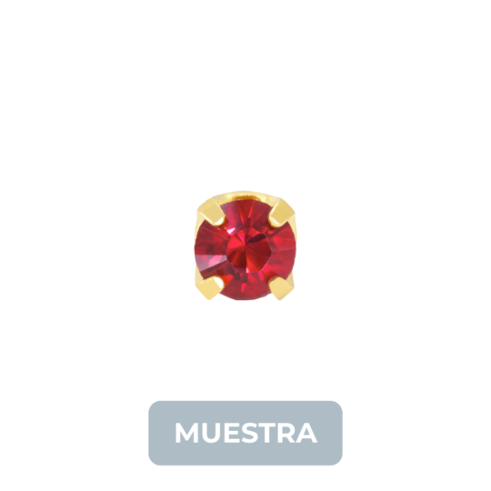 MUESTRA: 87C Ruby Dentada JULIO 3mm GP 24kt